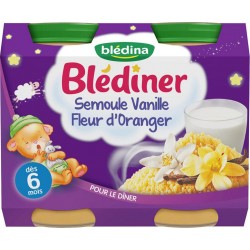 Blédina Blédiner Semoule Vanille Fleur d’Oranger pour le Dîner