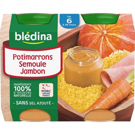 Blédina Potimarrons Semoule Jambon