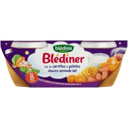 Blédina Blédiner Duo de Carottes et Patates Douces Semoule Lait