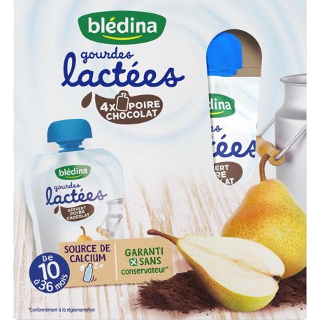 Blédina Gourdes Lactées Poire Chocolat