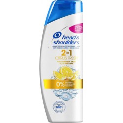 Head & Shoulders Shampooing Antipelliculaire + Soin 2 in 1 Citrus Fresh Format Familial 540ml