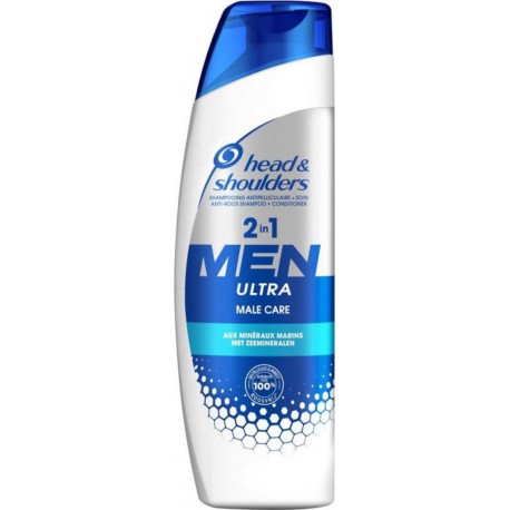 Head & Shoulders Shampooing Antipelliculaire + Soin 2 in 1 Men Ultra Male Care aux Minéraux Marins 255ml