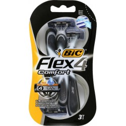 Bic Flex 4 Comfort par 3 Rasoirs Jetables pour Homme Rasage Ultra Doux