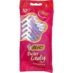 Bic Twin Lady Sensitive par 10 Rasoirs Jetables pour Femme