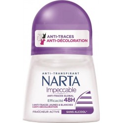 Narta Roll-on Anti-Transpirant Impeccable Efficacité 48h Fraîcheur Active 50ml