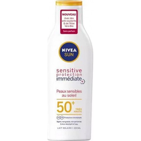 Nivea Sun Sensitive Protection Immédiate 50+ Peau Sensible au Soleil 200ml