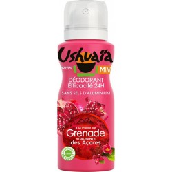 Ushuaïa Mini Déodorant Efficacité 24h à la Pulple de Grenade Vitalisante des Açores 100ml