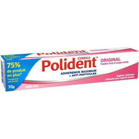 Polident Adhérence Maximum Original + Anti-Particules 70g