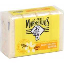 Le Petit Marseillais Savon Extra Doux Vanille par 4 Savons de 100g