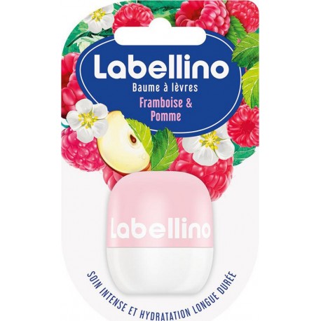 Labello Labellino Baume à Lèvres Framboise & Pomme Soin Intense et Hydratation Longue Durée 7g