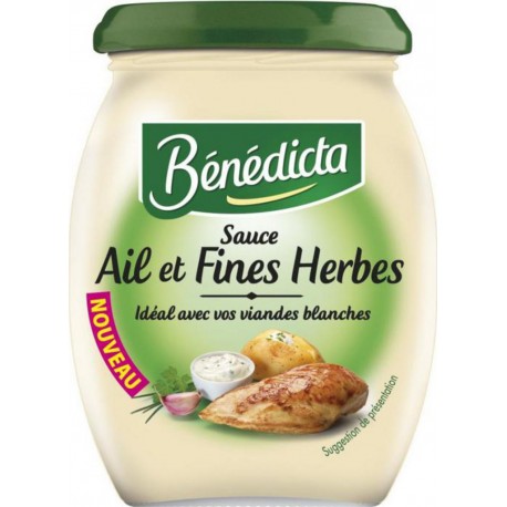 Bénédicta Sauce Ail et Fines Herbes Idéal avec vos Viandes Blanches 260g