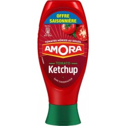 Amora Tomato Ketchup Tomates Mûries au Soleil Offre Saisonnière 550g