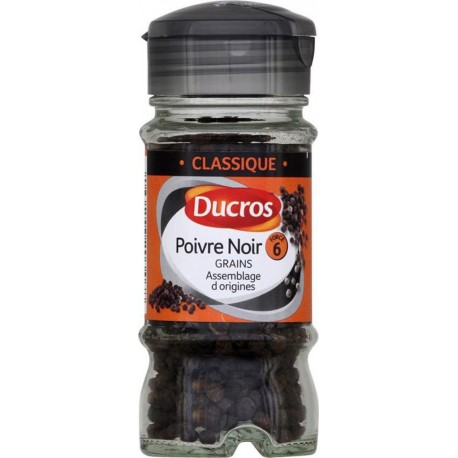 Ducros Classique Poivre Noir Grains Assemblage d’Origines 38g