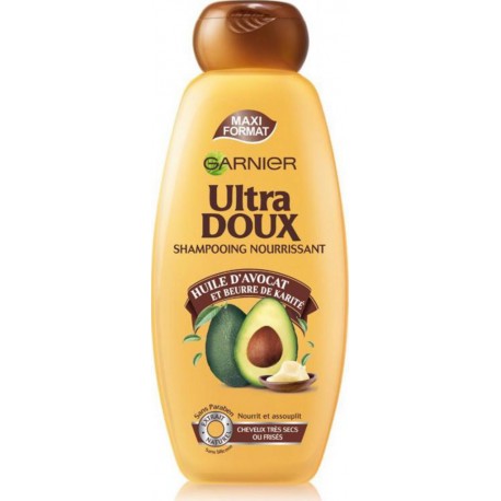 Garnier Ultra Doux Shampooing Nourrissant Huile d’Avocat et Beurre de Karité Maxi Format 400ml