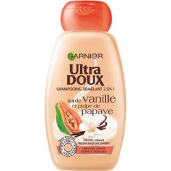 Garnier Ultra Doux Shampooing Démêlant 2 en 1 Lait de Vanille et Pulpe de Papaye 250ml