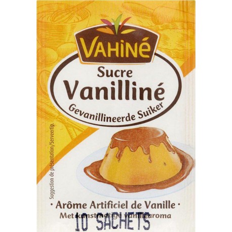 Vahiné Sucre Vanilliné Arôme Artificiel de Vanille par 10 Sachets de 7,5g