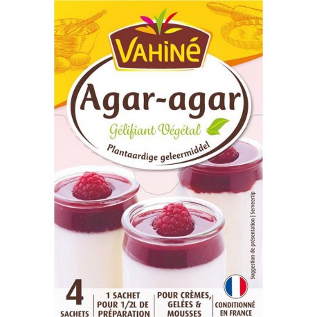 Vahiné Agar-Agar Gélifiant Végétal par 4 Sachets de 2g