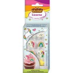 Vahiné Licorne Assortiment de 8 Décors de Confiserie 8g