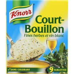 Knorr Court-Bouillon Fines Herbes et Vin Blanc par 9 Cubes 107g