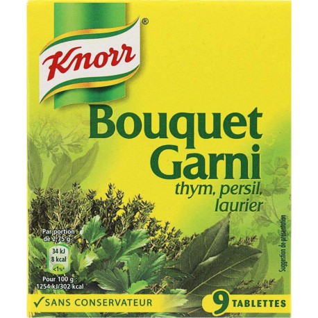 Knorr Bouquet Garni Thym Persil Laurier par 9 Tablettes 99g