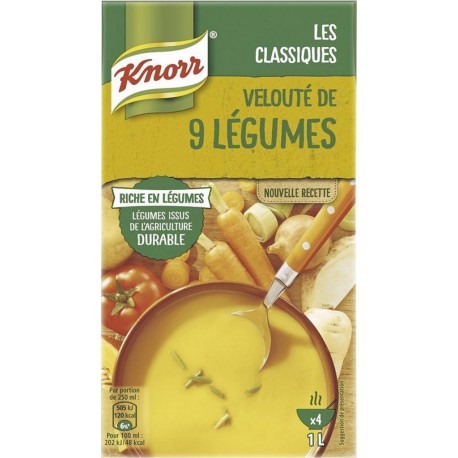 Knorr Les Classiques Velouté de 9 Légumes 1L