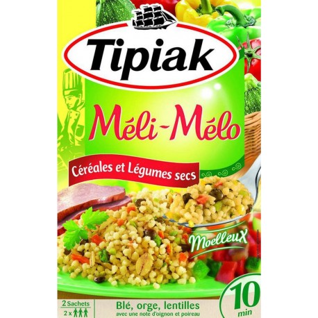 Tipiak Méli-Mélo Céréales et Légumes Secs Moelleux par 2 Sachets 330g