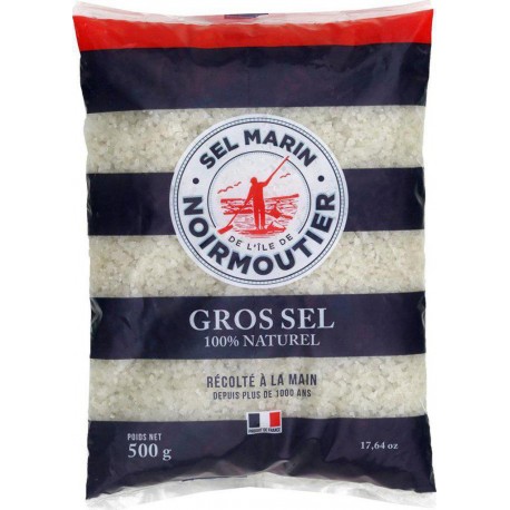 Noirmoutier Gros Sel 100% Naturel Récolté à la Main 500g