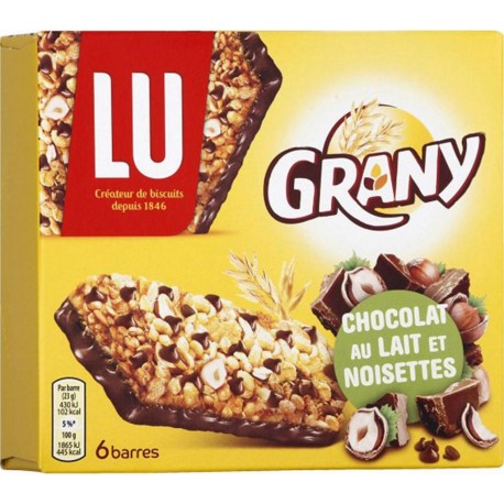 LU Grany Chocolat au Lait et Noisettes 138g