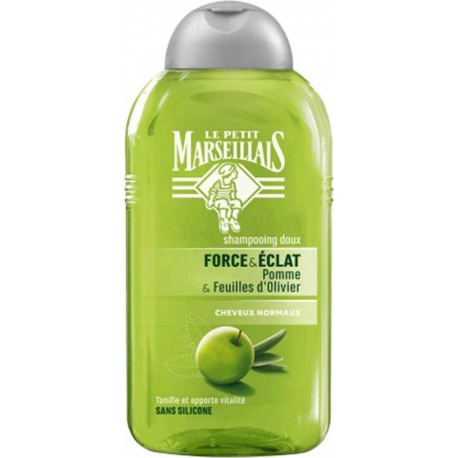 Le Petit Marseillais Shampooing Doux Force & Éclat Pomme & Feuilles d’Olivier 250ml