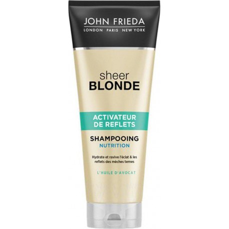 John Frieda Sheer Blonde Activateur de Reflets Shampooing Nutrition à l’Huile d’Avocat 250ml