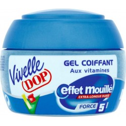 Vivelle DOP Gel Coiffant aux Vitamines Effet Mouillé Force 5 Extra-Longue Durée 150ml