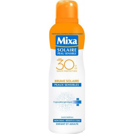 Mixa Solaire Peau Sensible Brume Solaire SPF30 Hyppoalergénique 200ml