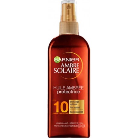 Garnier Ambre Solaire FPS 10 Huile Ambrée Protectrice au Karité Nutritif 150ml