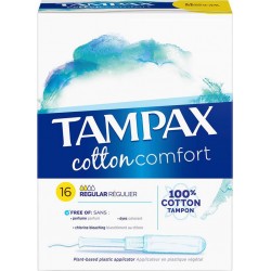 TAMPAX Cotton Comfort Tampon Regular x16