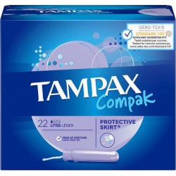 TAMPAX Compak Tampon Lites Protective Skirt x22