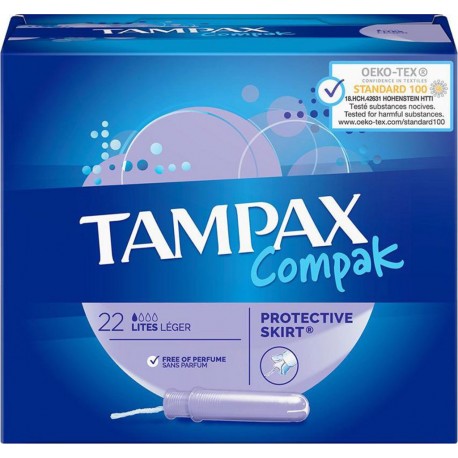 TAMPAX Compak Tampon Lites Protective Skirt x22