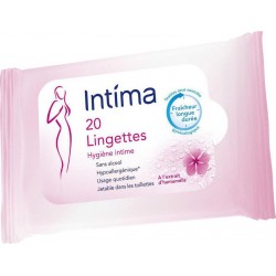 Intima Lingettes Hygiène Intime à l’Extrait d’Hamamélis x20