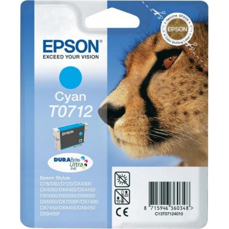 Epson Cartouche d’Encre DuraBrite Ultra Ink Cyan T0712