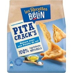 Belin Les Recettes Pita Crack’s Nature avec une Pointe de Sel 100% Ingrédients Naturels 100g