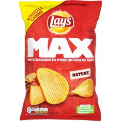 Lay's Lay’s Chips Max Maxi Craquantes pour un Max de Goût Nature 120g