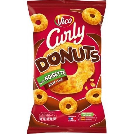 Vico Curly Donuts Goût Noisette Sucré-Salé 100g