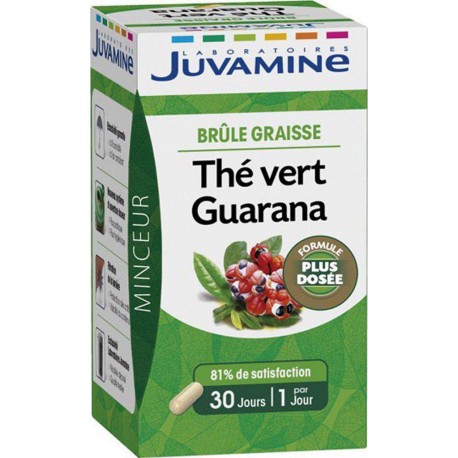 Juvamine Minceur Brûle Graisse Thé Vert Guarana Formule Plus Dosée