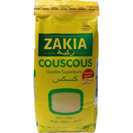 Zakia Semoule Fine de Couscous Qualité Supérieure 5Kg