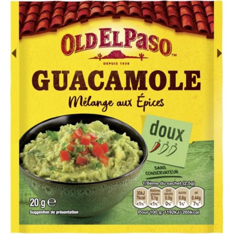 Old El Paso Guacamole Mélange aux Épices Doux 20g