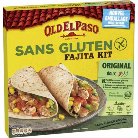 Old El Paso Sans Gluten Fajita Kit Original Doux 462g