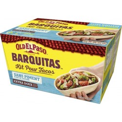 Old El Paso Barquitas Kit pour Tacos Original Sans Piment Extra Doux 329g