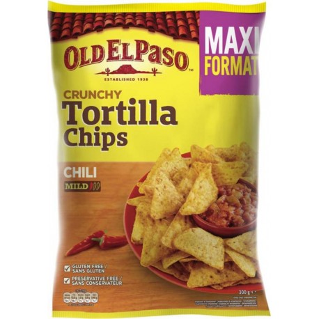 Old El Paso Tortilla Chips Chili Doux Maxi Format 300g