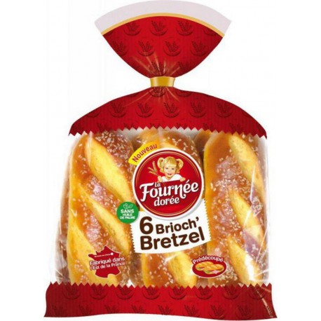 La Fournée Dorée 6 Brioch’ Bretzel Prédécoupé 400g