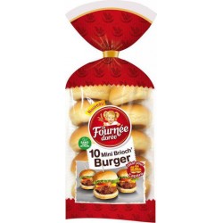 La Fournée Dorée10 Mini Brioch’ Burger Idéal pour l’Apéro 200g