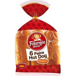 La Fournée Dorée 6 Pains Hot Dog Prédécoupé 270g